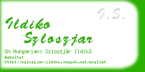ildiko szloszjar business card